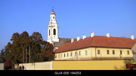 The nunnery church of St. István King - Mohács - Hungary-stock-foto
