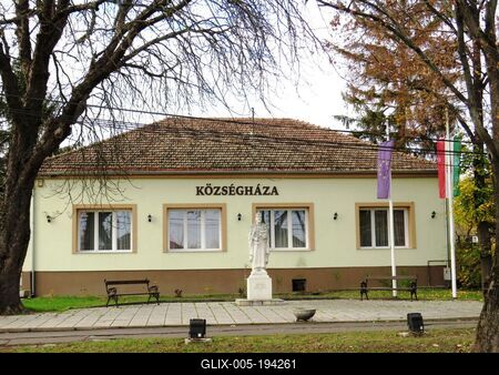 The village hall of Kálló - Hungary-stock-foto