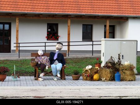 Halloween puppets - Kisbagyon - Northern Hungary-stock-foto