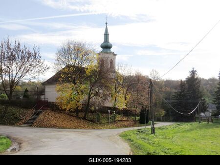 The Catholic church of Kálló in Nógrád County - Hungary-stock-foto