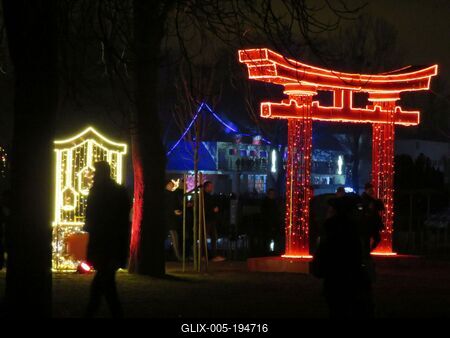Lumina Park - Light and Sound - Budapest - Attraction-stock-foto