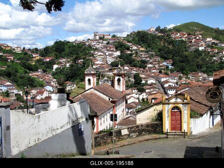 Ouro Preto - Brazil - Skyline - UNESCO Vorld Heritage-stock-foto