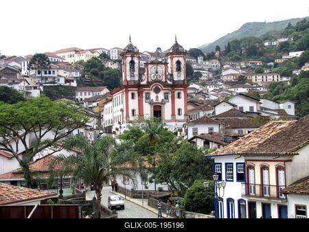 Ouro Preto - Brazil - UNESCO World Heritage - Skyline-stock-foto