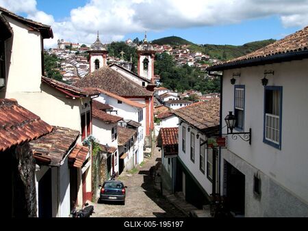 Ouro Preto - Skyline - Brazil - UNESCO World Heritage-stock-foto