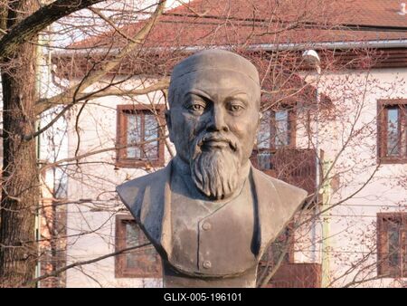 Bust of  Kazakh poet and philosopher Abaj Kunanbayev  - Budapest-stock-foto