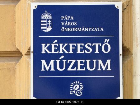 Pépa - Hungary - Museum of Kékfestő canvas painting-stock-foto