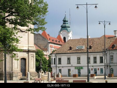 Pápa - Hungary - Main Aquare - View-stock-foto