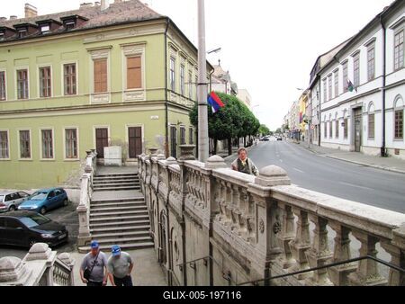 Pápa - Hungary - Downtown-stock-foto