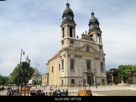 Pápa - Humngaty - Parish Church Szent István Martyr-stock-foto