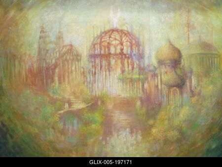Encounter of Three Worlds - Painting - Hungary-stock-foto