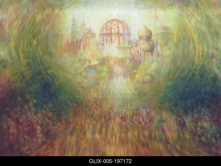 Encounter of Three Worlds - Painting - Hungary-stock-foto