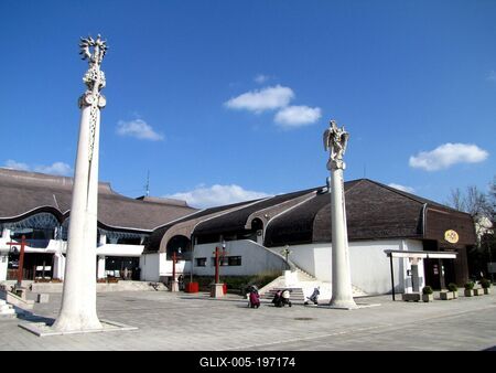 Makovecz Cultural Center - Sárospatak - Hungary-stock-foto
