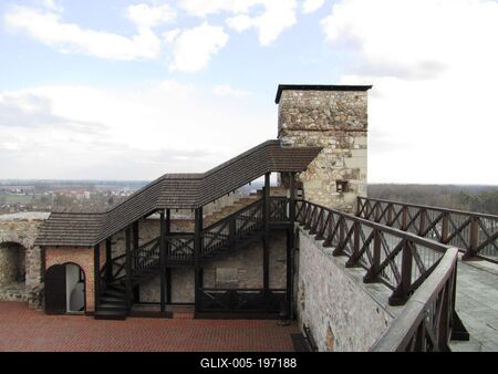 Red Tower - Rákóczi Castle - Bodrog river - Sárospatak - Hungary-stock-foto