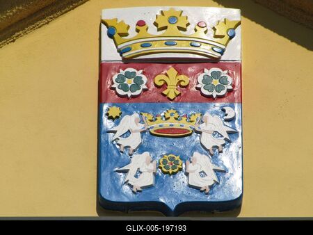 Coat of arms of the city of Sárospatak - Hungary-stock-foto