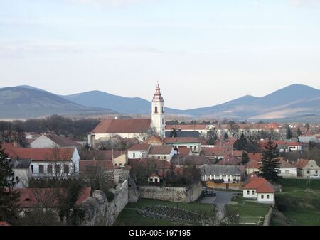 View of Sárospatak and environment - Hungary-stock-foto