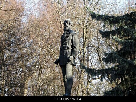 Statue of Kossuth Lajos - Sárospatak - Hungary-stock-foto