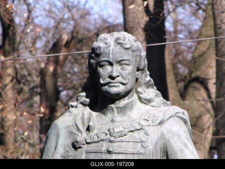 Statue of Prince Rákóczi Ferenc II - Sárospatak - Hungary-stock-foto