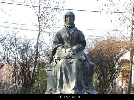 Lorántffy Zsuzsanna szobra - Sárospazak - Hungary-stock-foto