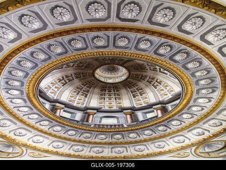 Three dimensional fresco - Library of Reformed College - Sátoraljaújhely - Hungary-stock-foto