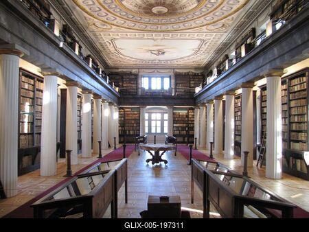 Library of the Reformed College - Sátoraljaújhely - Hungary-stock-foto