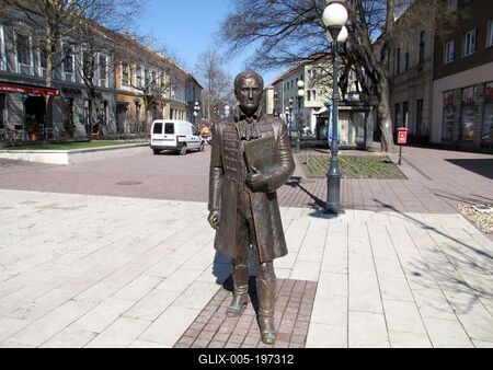 Statue of Katinczy Ferenc - Hungarian writer, poet, language reform - Sátoraljaújhely-stock-foto