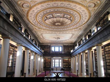 Library of the Reformed College - Sátoraljaújhely - Hungary-stock-foto