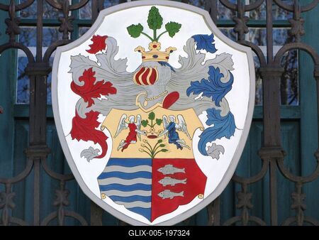 Coat of arms of the town of Sátoraljaújhely - Hungary-stock-foto
