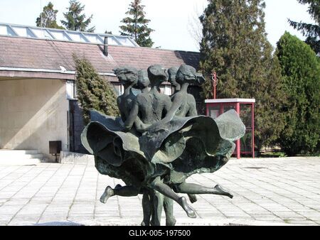 Flower Dance Fountain - Sárospatak - Hungary-stock-foto