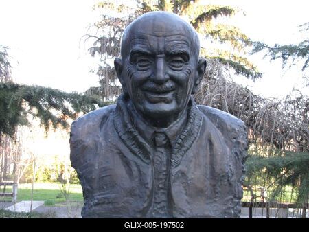 Bust of professor Újszászy Kálmán - Sárospatak - Hungary-stock-foto