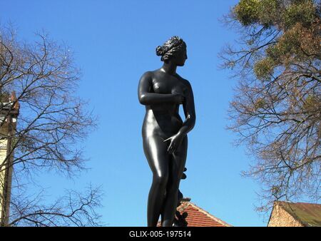Statue of the Nymph - Sátoraljaújhely - Hungary-stock-foto