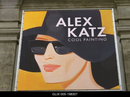 Vienna - Albertina - Exhibition - Alex Katz poster-stock-foto