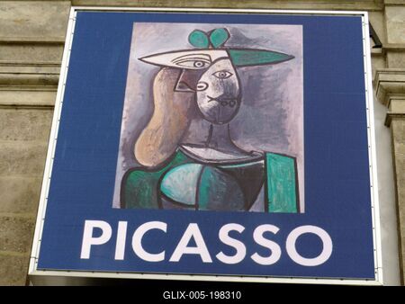 Vienna - Albertina - Picasso - Axhibition - Poster - Austria-stock-foto