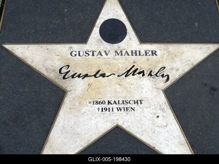 Vienna - MUsician Gustav Mahler memory site - Austria-stock-foto
