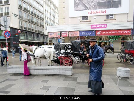Fiacre driver and fiacre - Vienna - Austria-stock-foto