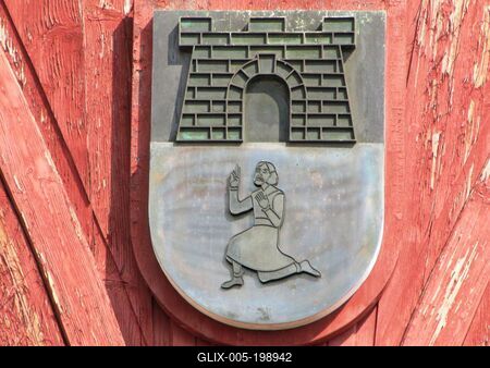 Coat of Arms - Szerencs - Hungary-stock-foto