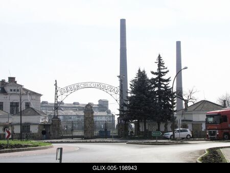 The destroyed building of the former famous Szerencs sugar factory - Hungary-stock-foto