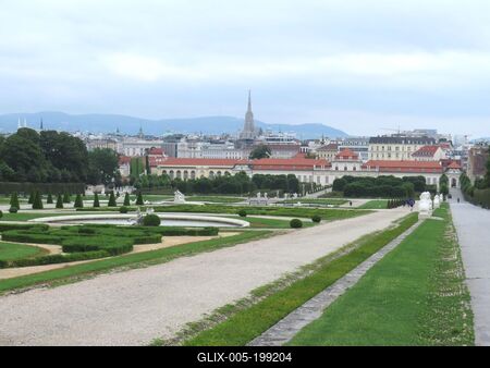 Vienna - View - Austria - Belvedere palace park-stock-foto