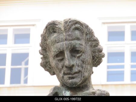 Lessing statue - Vienna-stock-foto