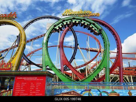 Munich Looping roller coaster - Vienna - Prater-stock-foto