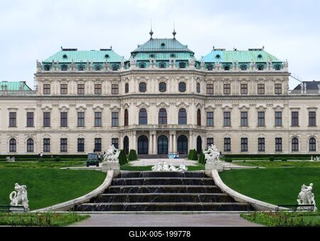 The Belvedere Palace in Vienna-stock-foto