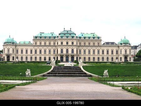 The Belvedere Palace in Vienna-stock-foto