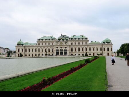 The Belvedere Palace in Vienna-stock-foto