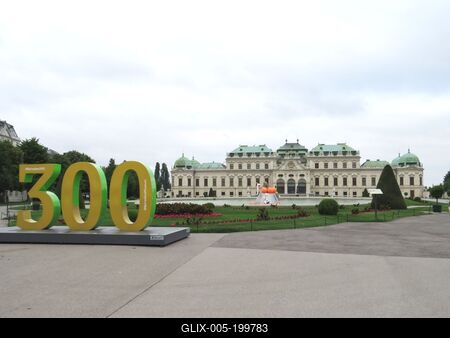 The 300 years old Belvedere Palace in Vienna-stock-foto