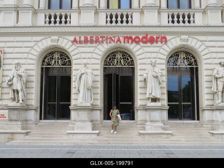 Vienna -Modern Albertina Gallery-stock-foto