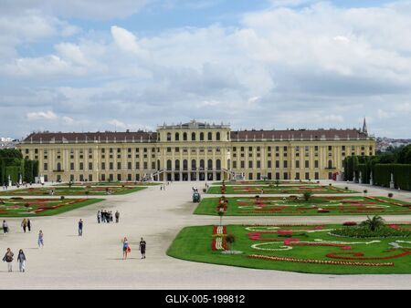 Schönbrunn Palace in Vienna-stock-foto