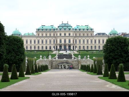 The Belvedere Palace in Vienna-stock-foto