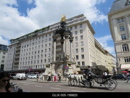 Hoher Markt Square with the Wedding Fountain - Vienna-stock-foto