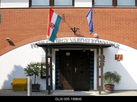 Fejér György city Library of Keszthely - Hungary-stock-foto