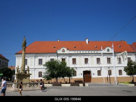 Keszthely - City Hall - Hungary-stock-foto