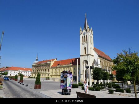 The Main Square of Keszthely - Hungary-stock-foto